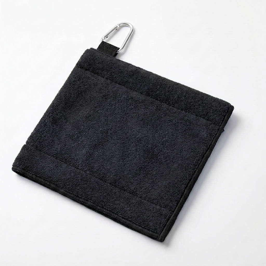 Golf Ball Cleaner Towel – Microfibre Wipe Cloth with Bag Clip