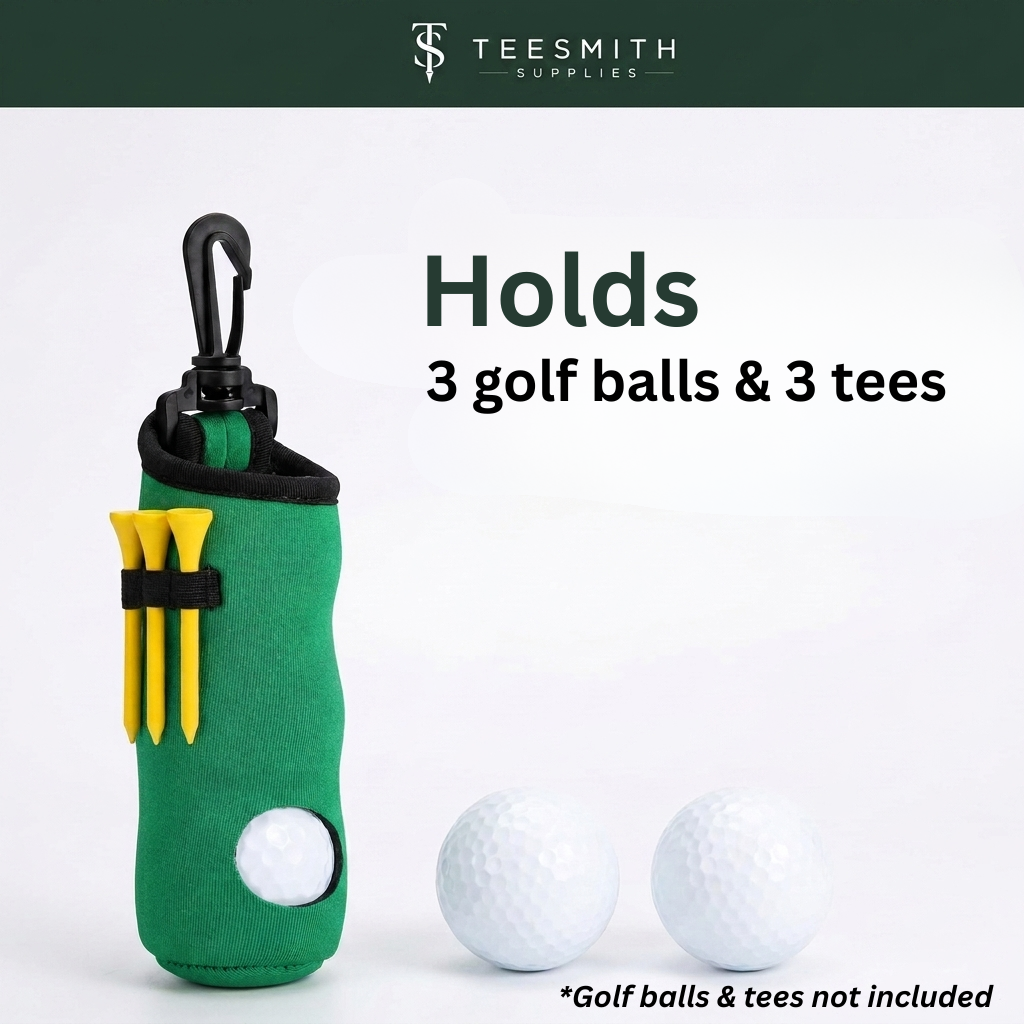 Golf Ball & Tee Pouch — Clip It, Carry It, Stop Digging in Your Pockets