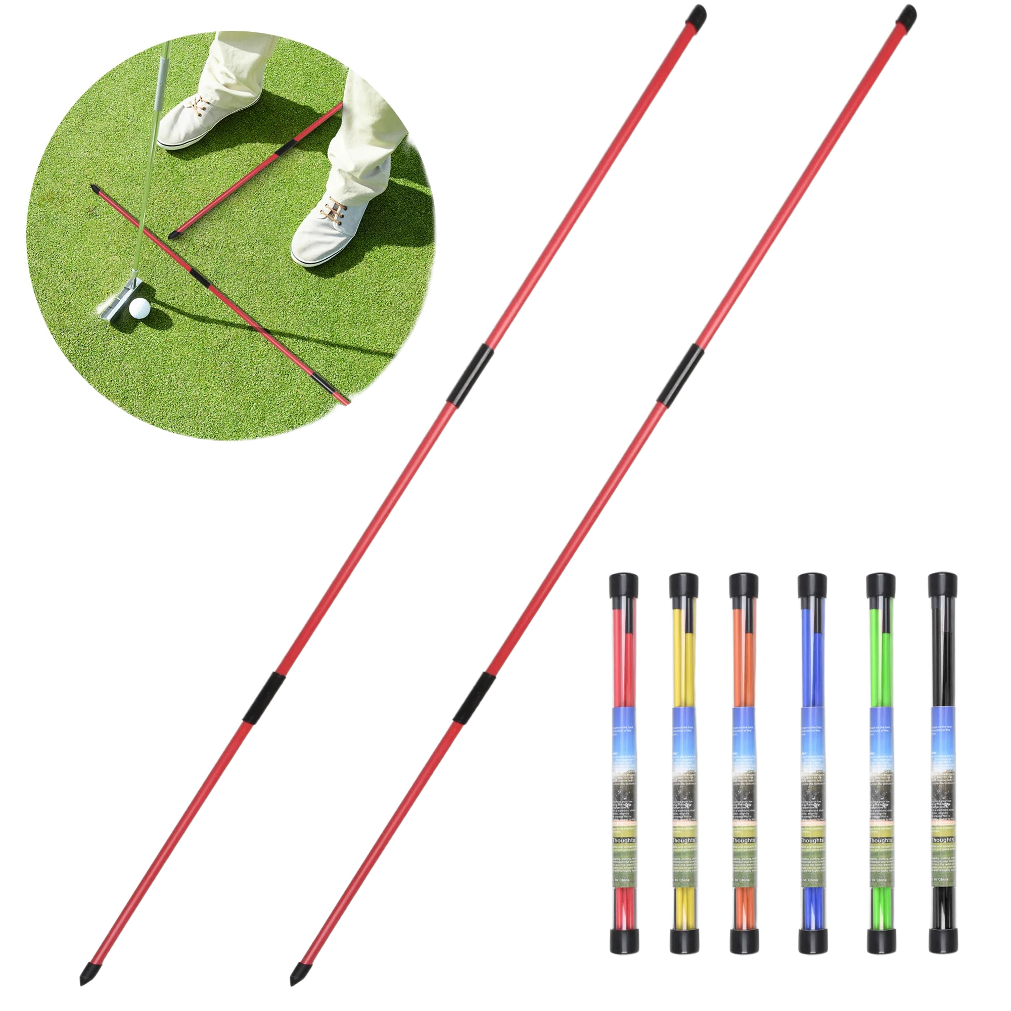 Golf Alignment Sticks — transparent background