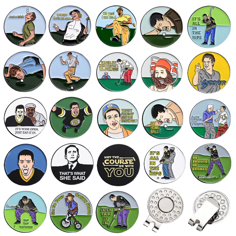 Magnetic Golf Ball Markers — transparent background