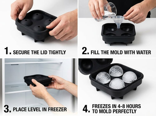 Golf Ball Ice Mould — Whisky-Ready Ice Spheres for the 19th Hole